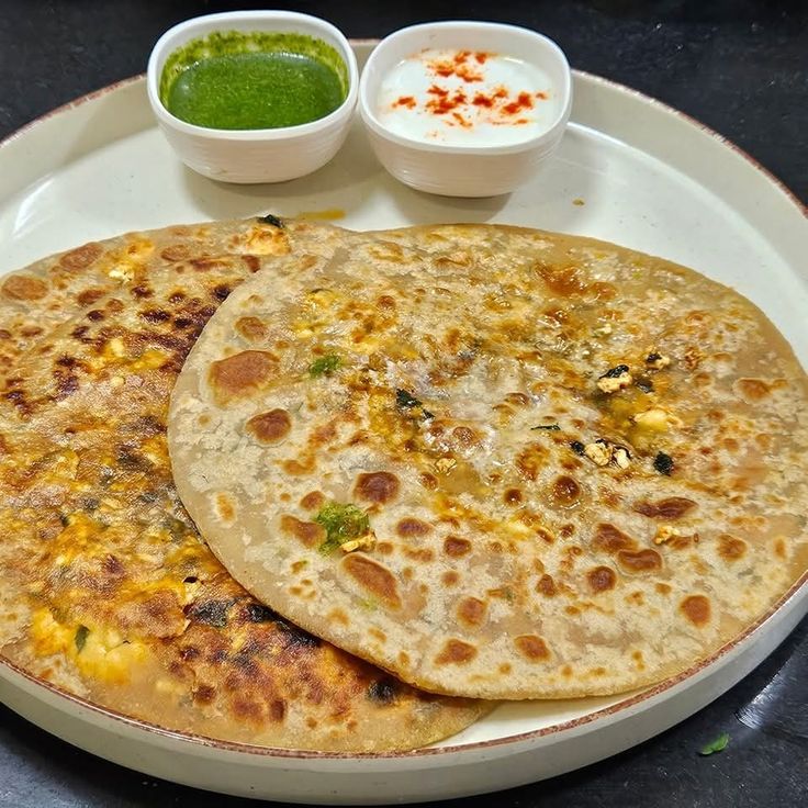 Bahubali Prantha with Curd